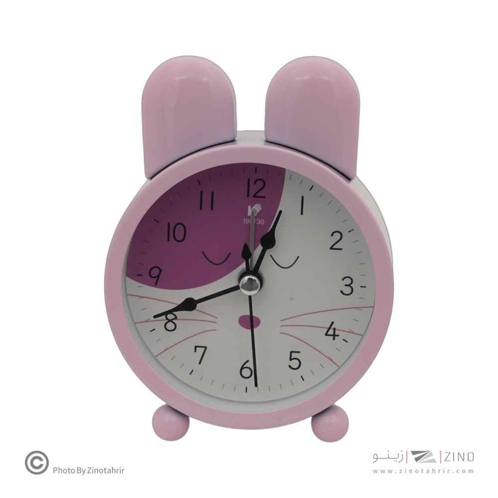 ساعت رومیزی دایره فلزی طرح حیوانات گوشدار کد1740